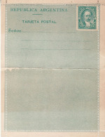 ARGENTINA 1888  LETTER CARD UNUSED - Cartas & Documentos