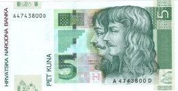 CROATIE 5 KUNA UNC 7.10.2001  A4743800D - Croacia