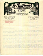 FACTURE.PARIS.LE MARCHAND DE MACHINES AGRICOLES D'INSTRUMENT DE LAITERIE.REVUE BI-MENSUELLE.23 RUE DE LA BIENFAISANCE. - Stamperia & Cartoleria