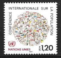 ONU GENEVE. N°119 De 1984. Conférence Sur La Population. - Unused Stamps