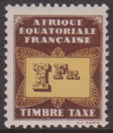 Afrique Equatoriale Taxe 9** - Autres & Non Classés