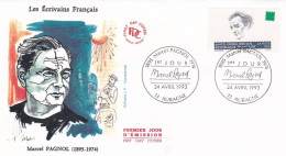 FDC--1993-- Ecrivains Français-- Marcel PAGNOL .......cachet  AUBAGNE - 13 - 1990-1999