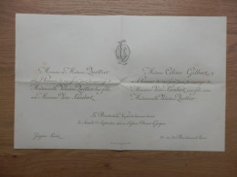 FAIRE-PART DE MARIAGE EGLISE SAINT-ETIENNE DE JARGEAU LOIRET 1901 - Boda