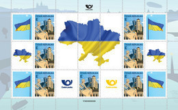 Czech Republic - 2022 - Tribute To Ukraine - Mint Personalized Stamp Sheet - Ongebruikt