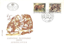 JUGOSLAVIA - FDC WWF 1988 - BEAR / 4158 - FDC