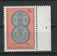 België OCB 1616 ** MNH Met Plaatnummer 1 - 1971-1980