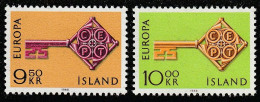 ISLANDE     Europa 1968   N° Y&T  372 Et 373   ** - Ungebraucht