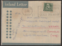 India 1973 Private Inland Letter From Coimbatore R.M.S. WITH Slogan Cancellation (a95) - Covers & Documents