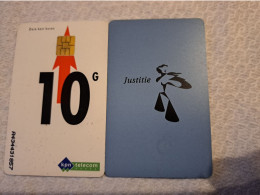 NETHERLANDS   HFL 10,-   / USED  / DATE; NO DATE !!  JUSTITIE/PRISON CARD  CHIP CARD/ USED   ** 16166** - GSM-Kaarten, Bijvulling & Vooraf Betaalde