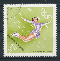 Timbre : MAGYAR POSTA, HONGRIE, Jeux Olympiques De Grenoble 1968, JO, Patinage Artistique, Oblitéré - Hiver 1968: Grenoble