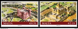 SALE!!! MALTA 2017 EUROPA CEPT CASTLES Set Of 2 Stamps MNH ** - 2017