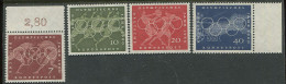 Germany:Deutsche Bundespost:Unused Stamps Serie Olympic Games In Rome, 1960, MNH - Zomer 1960: Rome