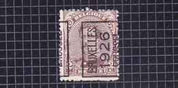 Albert I.2c:nr 136(*) Zonder Gom, Voorafstempeling:Bruxelles 1926 Brussel - Typos 1922-26 (Albert I)