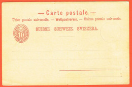 ** SUISSE . CARTE POSTALE . NEUF . 1879 . 10Cts ROSE . ** - Entiers Postaux