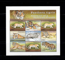 Tanzania-1999 Subspecies Of Tigers .MNH** - Tanzanie (1964-...)