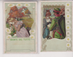 H. SCHUBERT  ILLUSTRATORE LOT 2 POSTCARDS  NO VG - Schubert