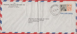 STATI UNITI - UNITED STATES - USA - US - 1966 - 15c Air Mail - General Metals Powder Co. - Viaggiata Da Akron Per Clerm - Briefe U. Dokumente