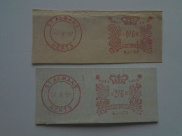 D200497    Red  Meter Stamp  Cut -EMA - Freistempel- UK -ST.ALBANS  1966 And 1967 - Máquinas Franqueo (EMA)