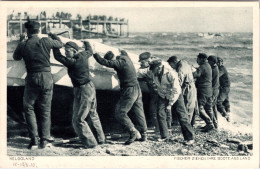 Helgoland , Fischer Ziehen Ihre Boote Ans Land (Ungebraucht) (1910) - Helgoland