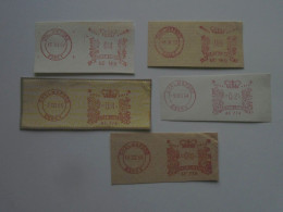 D200499  Red  Meter Stamp  Cut -EMA - Freistempel- UK - CHELMSFORD   1960's Lot Of 5 Pcs - Máquinas Franqueo (EMA)