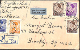 1941 HYDRO AIRPLANE ATLANTIC CLIPPER: Letter Sent By Plane From SEKIC To BROOKLYN, NEW YORK,Flight No. 276 - Poste Aérienne