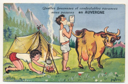 CPSM - AUVERGNE - Carte Avec Dépliant En Accordéon ... Quelles Heureuses Vacances Nous Passons En Auvergne ... - Auvergne