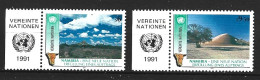 ONU VIENNE. N°122-3 De 1991. Namibie. - Neufs