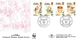 BRUNEI - FDC WWF 1991 - MONKEY / 4187 - Brunei (1984-...)