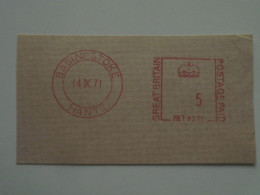 D200506   Red  Meter Stamp  Cut -EMA - Freistempel- UK -  BASINGSTOKE  1971 - Machines à Affranchir (EMA)