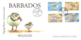 BARBADOS - FDC WWF 1999 - PIPING PLOVER / 4192 - Barbades (1966-...)