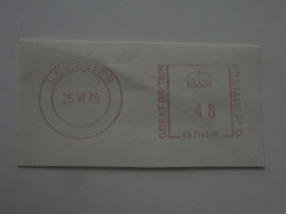 D200511    Red  Meter Stamp  Cut -EMA - Freistempel- UK - LEICESTER 1976 - Macchine Per Obliterare (EMA)