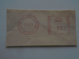 D200513  Red  Meter Stamp  Cut -EMA - Freistempel- UK - SUNBURY ON THAMES  1973 - Franking Machines (EMA)