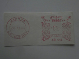 D200515   Red  Meter Stamp  Cut -EMA - Freistempel- UK - JARROW  Co. Durham  1966 - Machines à Affranchir (EMA)