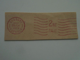D200516   Red  Meter Stamp  Cut -EMA - Freistempel- UK - SUDBURY Suffolk  1979 - Máquinas Franqueo (EMA)