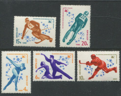 Soviet Union:Russia:USSR:Unused Stamps Serie Lake Placid Olympic Games 1980, MNH - Winter 1980: Lake Placid