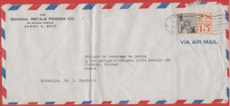 STATI UNITI - UNITED STATES - USA - US - 1966 - 15c Air Mail - General Metals Powder Co. - Viaggiata Da Akron Per Clerm - Briefe U. Dokumente