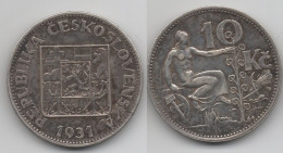 +  TCECOSLOVAQUIE  +  10  KORUN 1931 + - Tchécoslovaquie