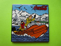 Gros Pin's Coca-Cola BD Tintin Milou Capitaine Haddock Yacht - #686F - Coca-Cola
