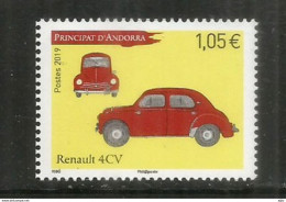 ANDORRA. Renault 4CV, Année 1947. Un Timbre Neuf ** - Unused Stamps