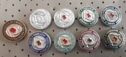 Red Cross Podmladak Jugoslovenskog Crvenog Krsta Youth Of The Yugoslav Red Cross 9 Different Pins - Médical