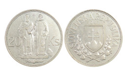 SLOVACCHIA !!! 20 KORUNY 1941 SANTI CIRILLO E METODIO IN ARGENTO KM# 7.1 - Slovakia