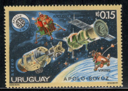 Uruguay 1975 Mi# 1356 ** MNH - Short Set - Apollo-Soyuz Spacecraft / Space - Amérique Du Sud