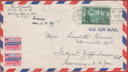 STATI UNITI - UNITED STATES - USA - US - 1955 - 15c Air Mail + 3x Cinderella Easter Seals - Viaggiata Da Milwaukee Per S - Storia Postale