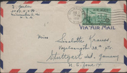 STATI UNITI - UNITED STATES - USA - US - 1951 - 15c Air Mail - Viaggiata Da Milwaukee Per Stuttgart, US Zone 14, Germany - Storia Postale