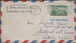 STATI UNITI - UNITED STATES - USA - US - 1952 - 15c Air Mail - Viaggiata Da Milwaukee Per Stuttgart, US Zone 14, Germany - Lettres & Documents