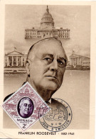 MONACO -- MONTE CARLO -- Carte Postale MAXIMUN -- Franklin ROOSEVELT 1882 - 1945 - Gebruikt