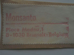 D200526  Red  Meter Stamp  Cut -EMA - Freistempel- 1973   MONSATO - Burxelles  Belgium - 1960-79