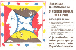 CPA  -Illustrateur Picasso - 3eme Congres Mondial De La Paix . - Picasso