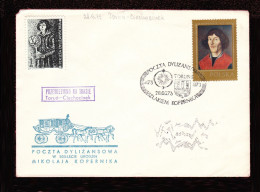 1973 Nicolaus Copernicus - Stagecoach Mail_CZA_14_ TORUN - Brieven En Documenten