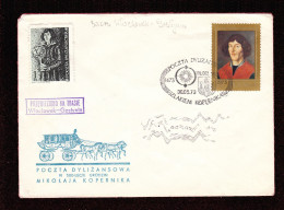 1973 Nicolaus Copernicus - Stagecoach Mail_CZA_16_ WLOCLOAWEK - Lettres & Documents